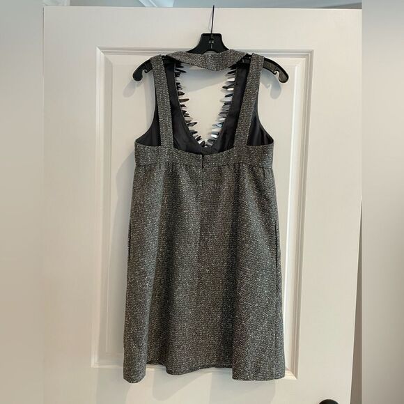EUC ANNA SUI GRAY TWEED SEQUIN MINI DRESS S - Picture 7 of 9